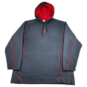 Vintage Air Jordan Nike Pullover Hoodie Men's XL Gray Red Air Jordan Distressed